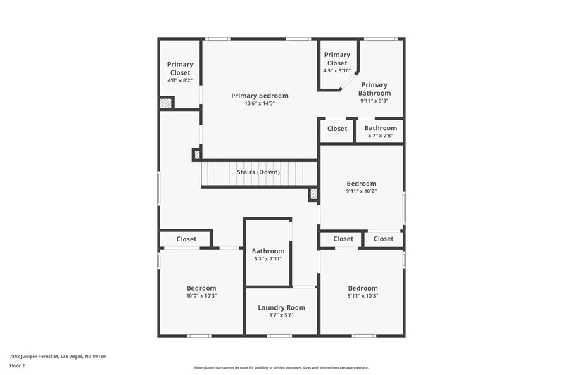 2,155/Mo, 7848 Juniper Forest St Las Vegas, NV 89139 Floorplan View 2