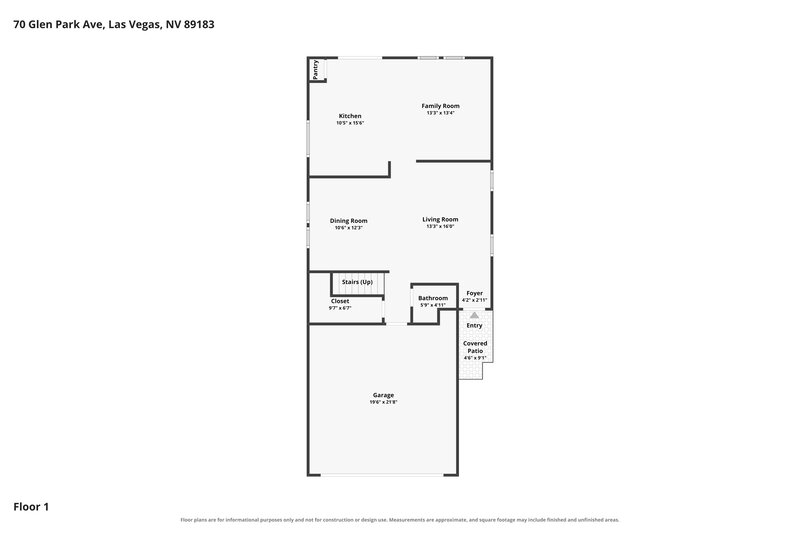 2,295/Mo, 70 Glen Park Ave Las Vegas, NV 89183 Floor Plan View