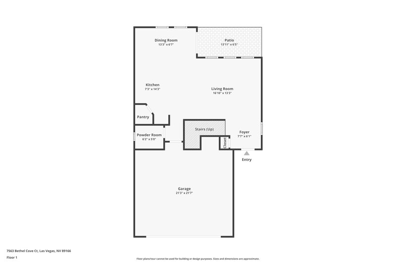 2,125/Mo, 7563 Bethel Cove Ct Las Vegas, NV 89166 Floor Plan View