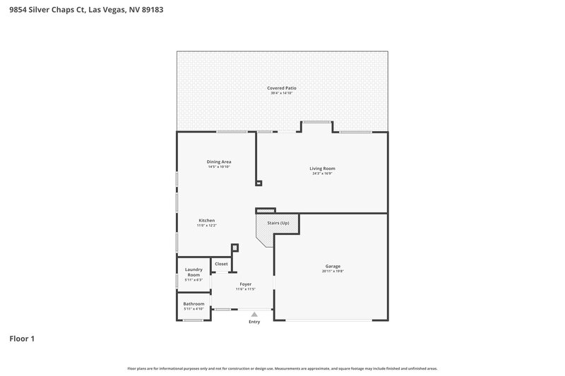 2,320/Mo, 9854 Silver Chaps Ct Las Vegas, NV 89183 Floor Plan View