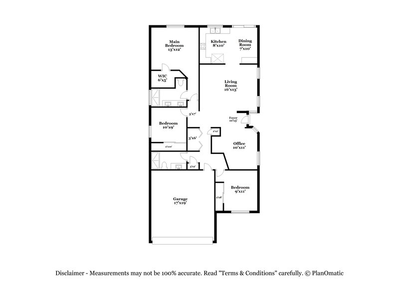 2,015/Mo, 8253 Ten Gallon Ct Las Vegas, NV 89129 Floor Plan View