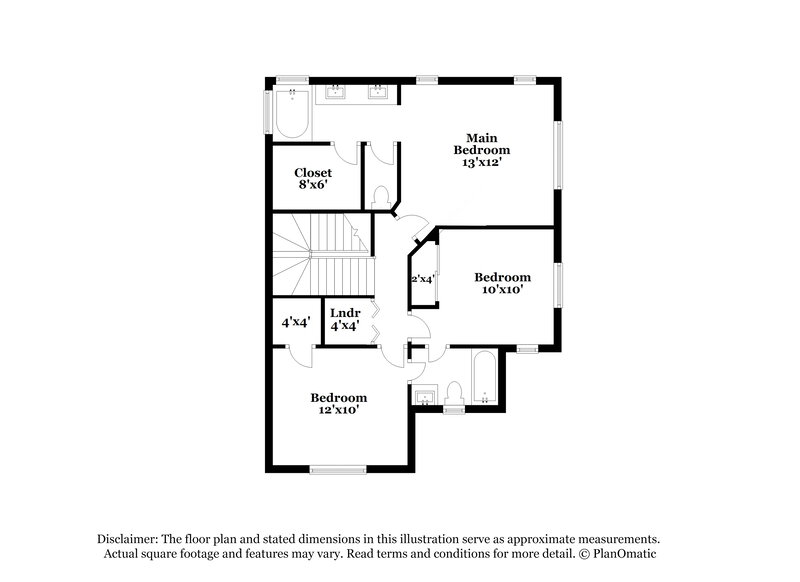 1,725/Mo, 2519 Lord Orville Ct North Las Vegas, NV 89031 Floor Plan View 2