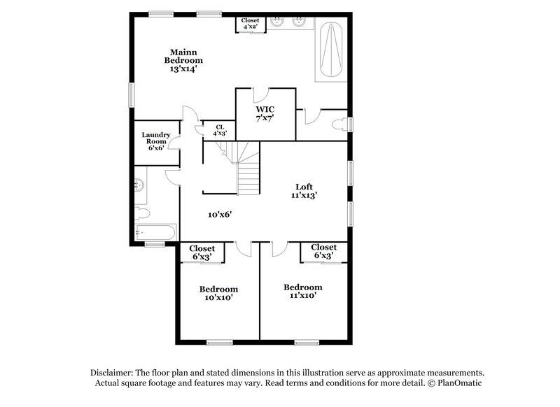 2,330/Mo, 7506 Whitman Colonial St Las Vegas, NV 89166 Floor Plan View