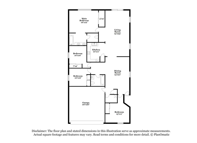 3,210/Mo, 9184 Cazador St Las Vegas, NV 89123 Floor Plan View