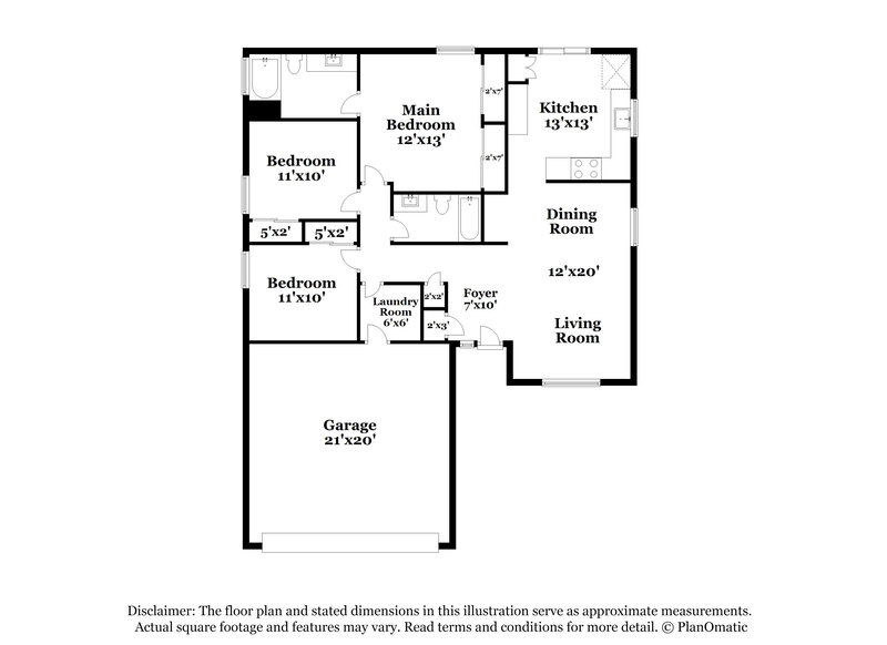 1,845/Mo, 513 Count Ave North Las Vegas, NV 89030 Floor Plan View