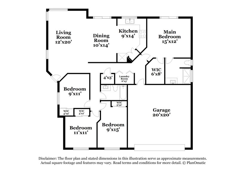 1,980/Mo, 5435 Coleman St North Las Vegas, NV 89031 Floor Plan View