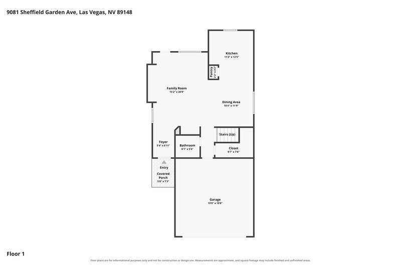 2,250/Mo, 9081 Sheffield Garden Ave Las Vegas, NV 89148 Floor Plan View