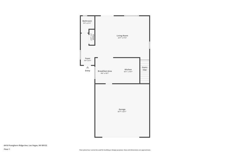 2,040/Mo, 6416 Pronghorn Ridge Ave Las Vegas, NV 89122 Floor Plan View