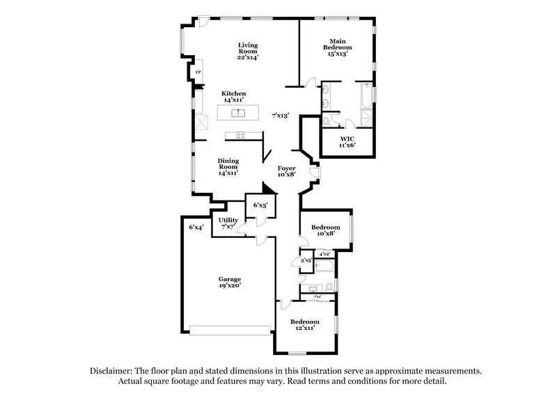2,190/Mo, 9413 Andesite Hollow Ct Las Vegas, NV 89178 Floor Plan View