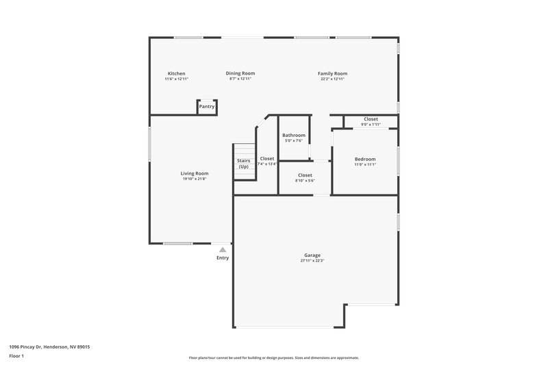 2,350/Mo, 1096 Pincay Dr Henderson, NV 89015 Floor Plan View