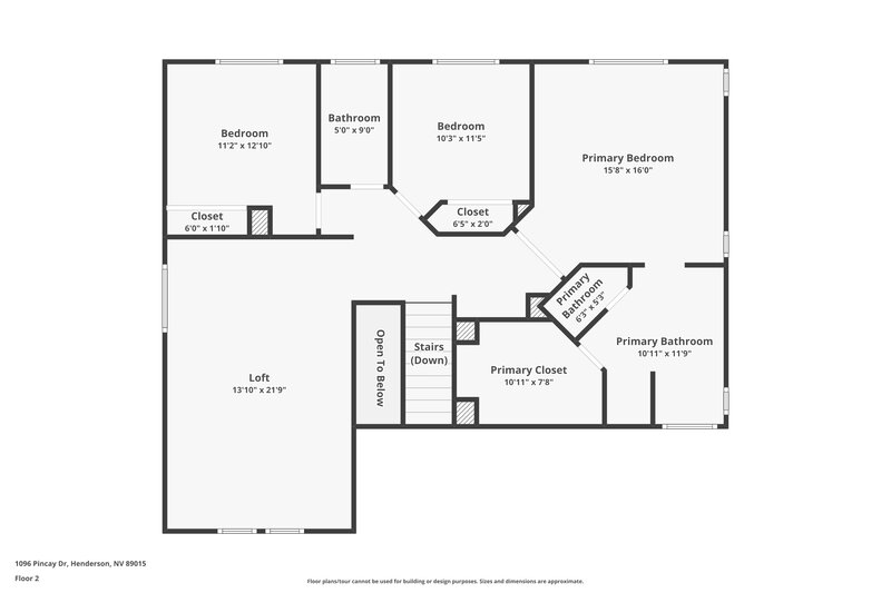 2,350/Mo, 1096 Pincay Dr Henderson, NV 89015 Floor Plan View 2