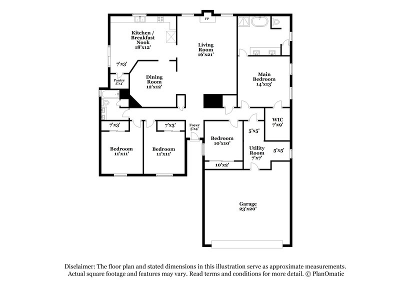 2,115/Mo, 927 River Mountain Dr Henderson, NV 89015 Floor Plan View