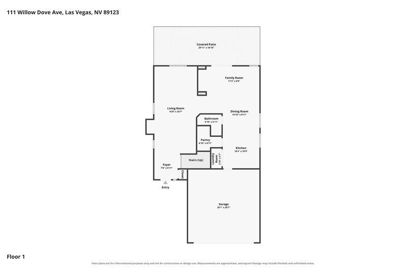 2,090/Mo, 111 Willow Dove Ave Las Vegas, NV 89123 Floor Plan View