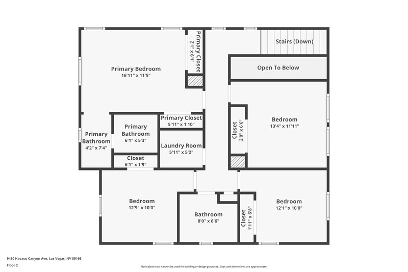 1,845/Mo, 9450 Havasu Canyon Ave Las Vegas, NV 89166 Floor Plan View 2