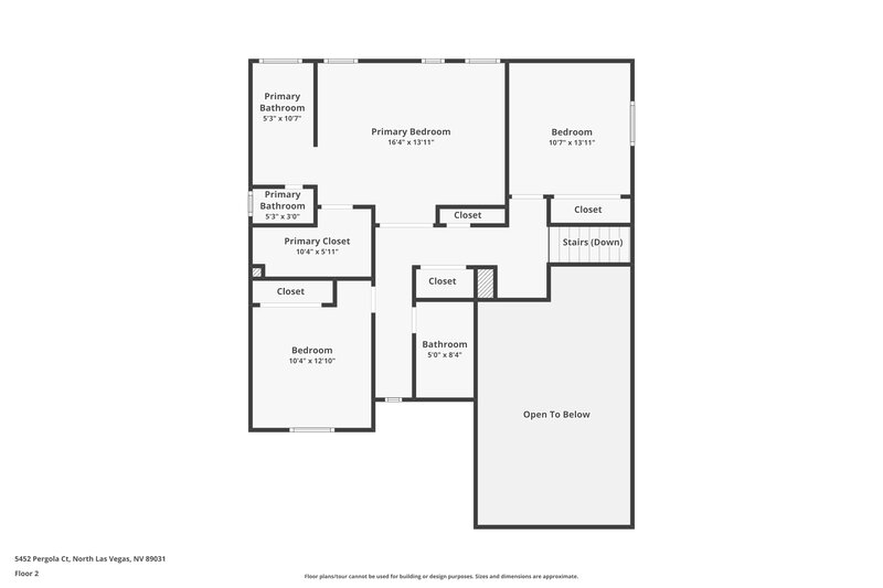 1,915/Mo, 5452 Pergola Ct North Las Vegas, NV 89031 Floorplan View 2