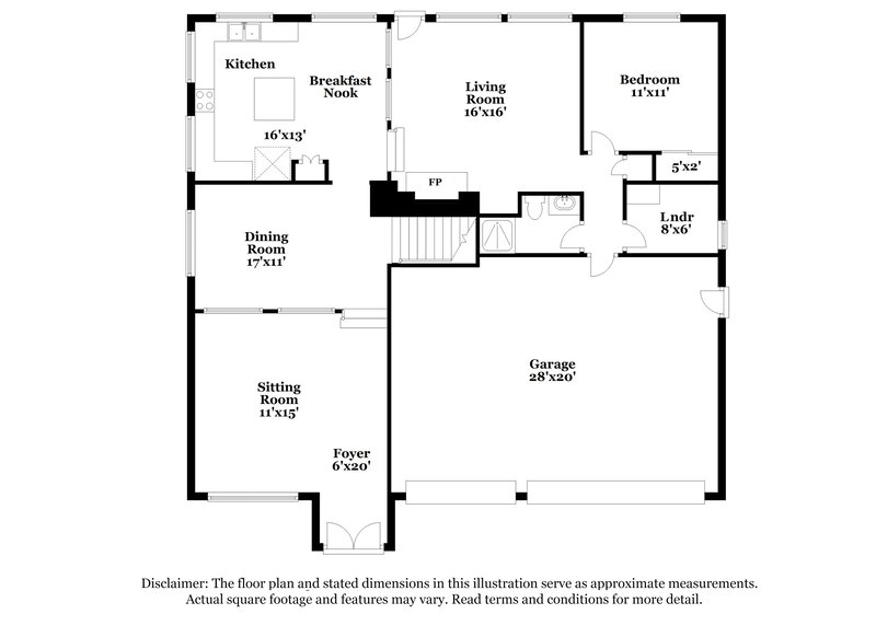 2,960/Mo, 6306 Wild Strawberry Ln Las Vegas, NV 89142 Floor Plan View