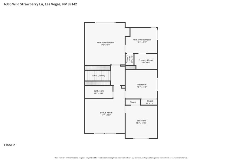2,600/Mo, 6306 Wild Strawberry Ln Las Vegas, NV 89142 Floor Plan View 2