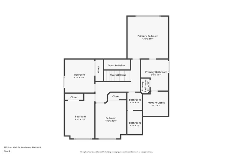 2,510/Mo, 995 River Walk Ct Henderson, NV 89015 Floorplan View 2