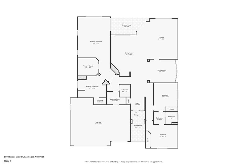 2,195/Mo, 5608 Rustic View Ct Las Vegas, NV 89131 Floor Plan View