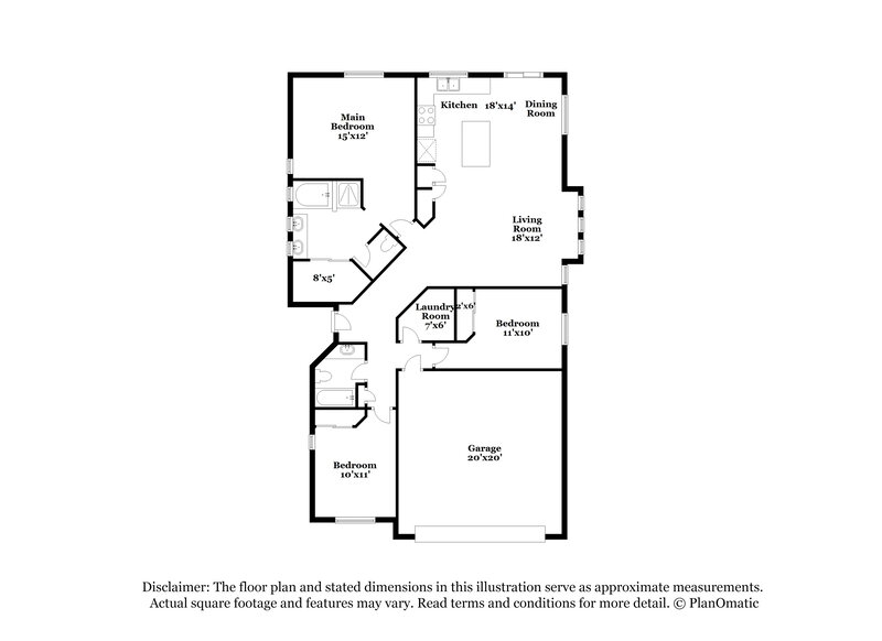 1,835/Mo, 120 Melon Aroma Ave North Las Vegas, NV 89031 Floor Plan View