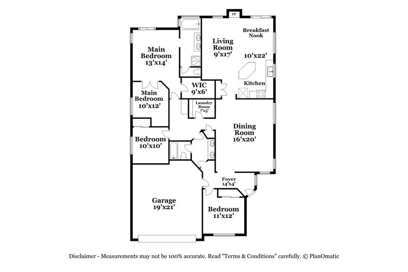 2,210/Mo, 1736 Shadow Bay Ct North Las Vegas, NV 89032 Floorplan View