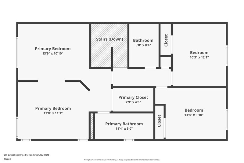 2,850/Mo, 296 Sweet Sugar Pine Dr Henderson, NV 89015 Floor Plan View 2