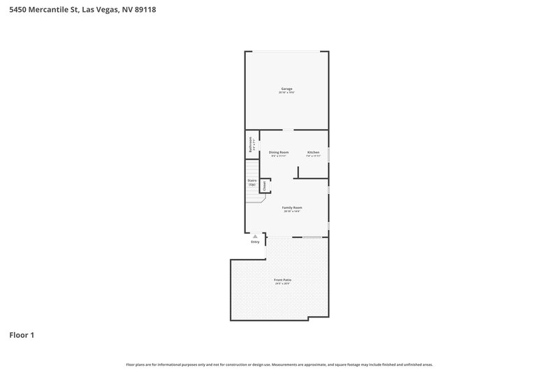 1,900/Mo, 5450 Mercantile St Las Vegas, NV 89118 Floor Plan View