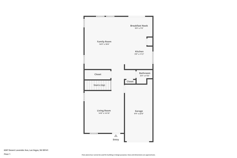 2,030/Mo, 6267 Desert Lavender Ave Las Vegas, NV 89141 Floor Plan View