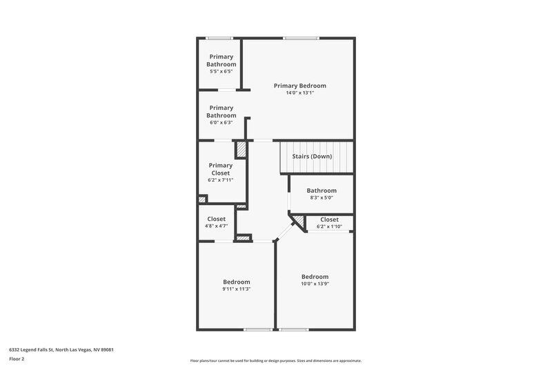 1,890/Mo, 6332 Legend Falls St North Las Vegas, NV 89081 Floor Plan View 2