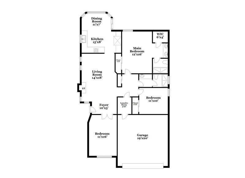 1,840/Mo, 6620 Peony Bush Dr Las Vegas, NV 89156 Floorplan View