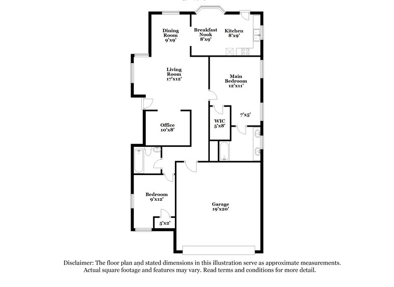 1,955/Mo, 6125 Wild Berry Dr Las Vegas, NV 89142 Floor Plan View