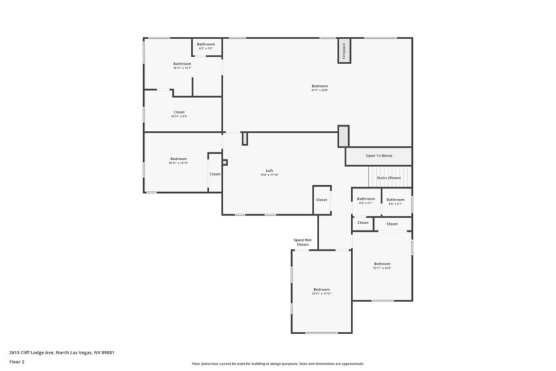 3,640/Mo, 2613 Cliff Lodge Ave North Las Vegas, NV 89081 Floorplan View 2