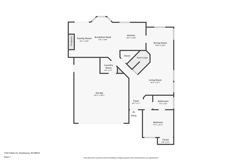 2,360/Mo, 1733 Toltec Cir Henderson, NV 89014 Floor Plan View