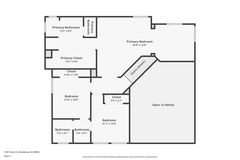 2,360/Mo, 1733 Toltec Cir Henderson, NV 89014 Floor Plan View 2