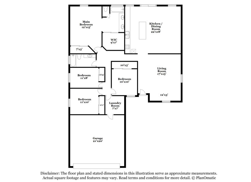 2,265/Mo, 1212 Autumn Ridge Cir North Las Vegas, NV 89031 Floor Plan View