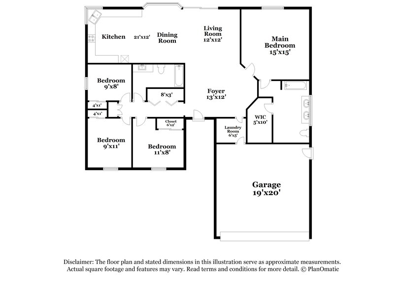2,125/Mo, 5828 Meadow Dale Dr North Las Vegas, NV 89031 Floor Plan View