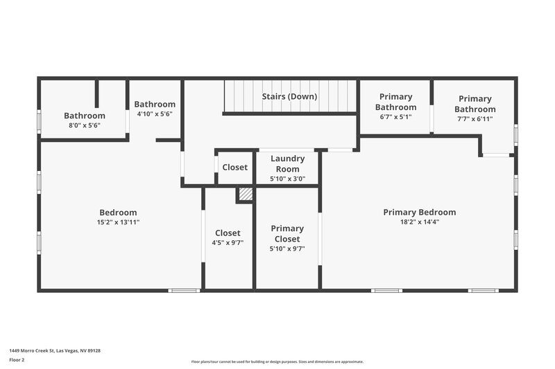 1,875/Mo, 1449 Morro Creek St Las Vegas, NV 89128 Floor Plan View