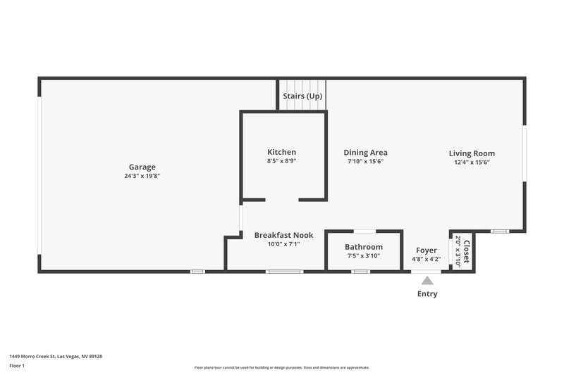 1,875/Mo, 1449 Morro Creek St Las Vegas, NV 89128 Floor Plan View 2