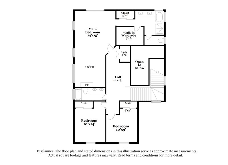 2,335/Mo, 4967 Silent Valley Ave Las Vegas, NV 89139 Floor Plan View 2