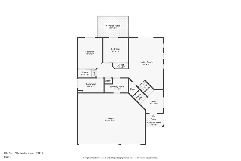 2,555/Mo, 9129 Rusty Rifle Ave Las Vegas, NV 89143 Floorplan View