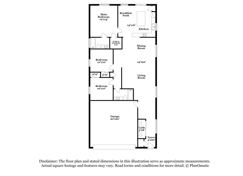 2,085/Mo, 9878 Mackovski Ct Las Vegas, NV 89148 Floor Plan View