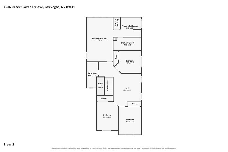 0/Mo, 6236 Desert Lavender Ave Las Vegas, NV 89141 Floor Plan View 2