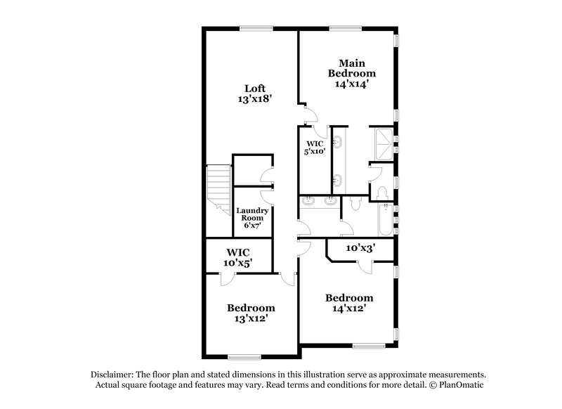 2,170/Mo, 4397 Fire Glow Ave North Las Vegas, NV 89084 Floor Plan View