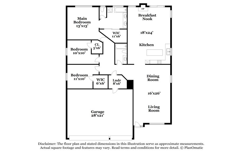 2,475/Mo, 682 Covina Dr Henderson, NV 89002 Floor Plan View