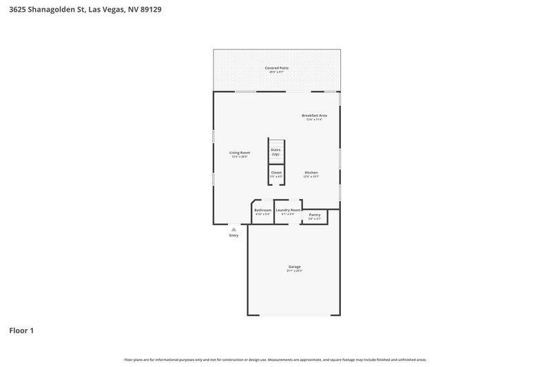 2,225/Mo, 3625 Shanagolden St Las Vegas, NV 89129 Floor Plan View
