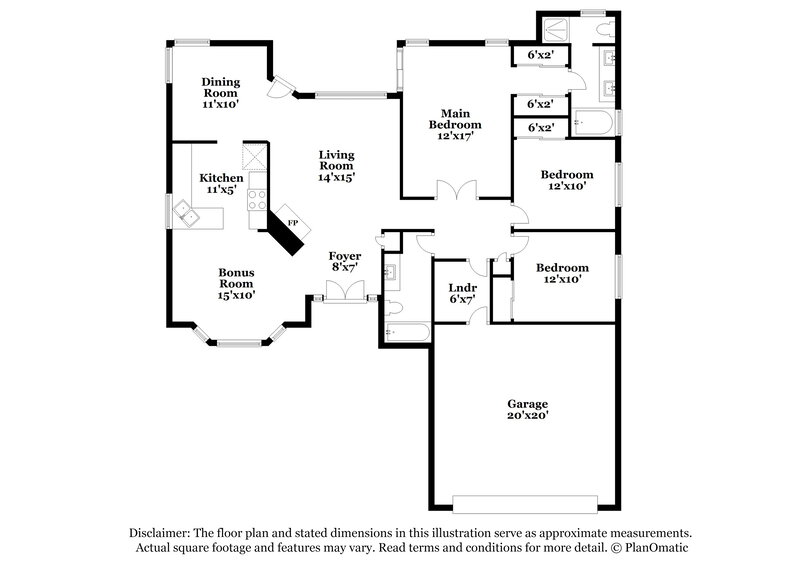 2,075/Mo, 4409 Ocean Breeze Ave North Las Vegas, NV 89031 Floor Plan View