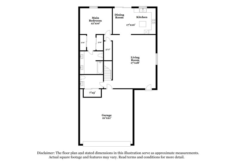 2,800/Mo, 7409 Jockey Ave Las Vegas, NV 89130 Floor Plan View