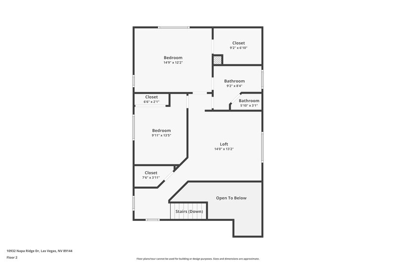 2,260/Mo, 10932 Napa Ridge Dr Las Vegas, NV 89144 Floor Plan View 2