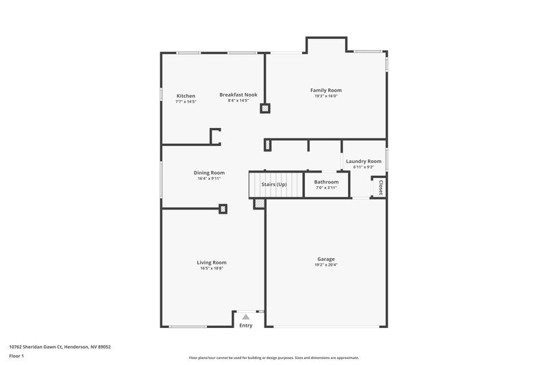2,500/Mo, 10762 Sheridan Dawn Ct Henderson, NV 89052 Floor Plan View