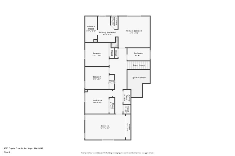 2,395/Mo, 4375 Coyote Crest Ct Las Vegas, NV 89147 Floor Plan View 2